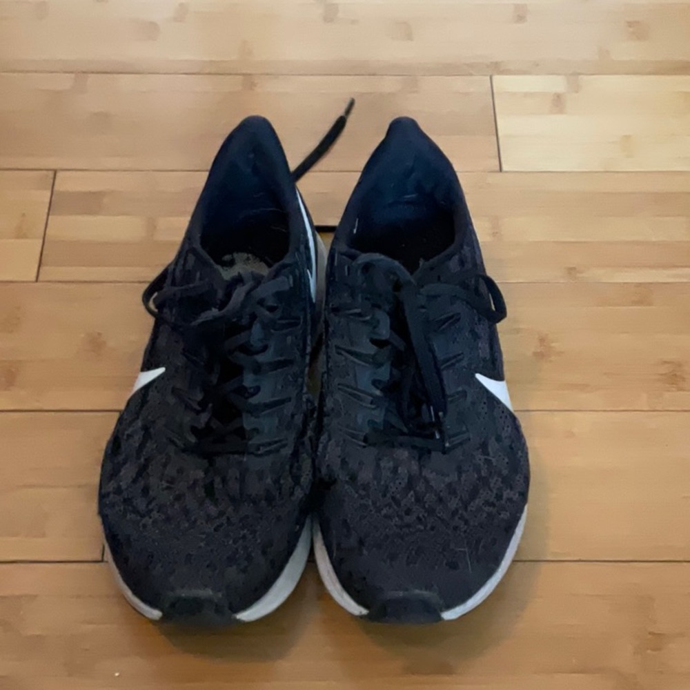Nike black running shoes, size 9